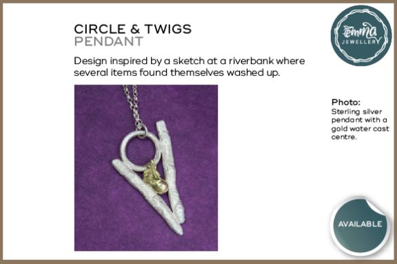 Circle & Twig Pendant